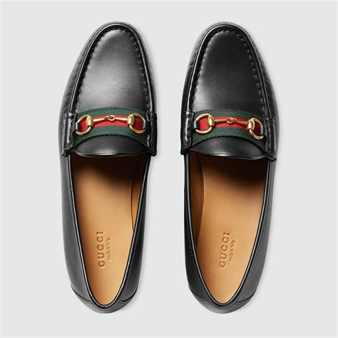 gucci leather horsebit loafer women's.